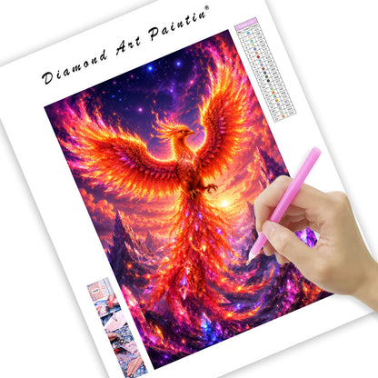 Kristallfenix i eld – Diamantmålning
