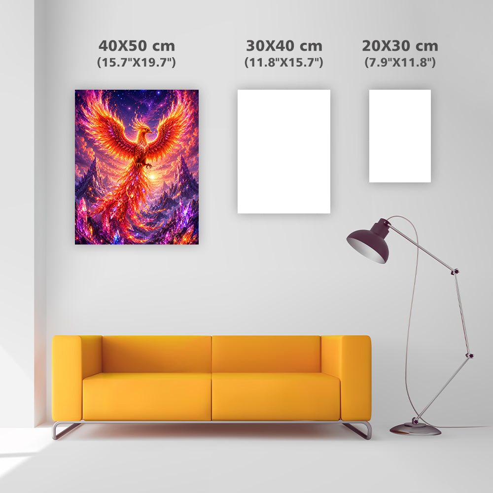 Kristallfenix i eld – Diamantmålning