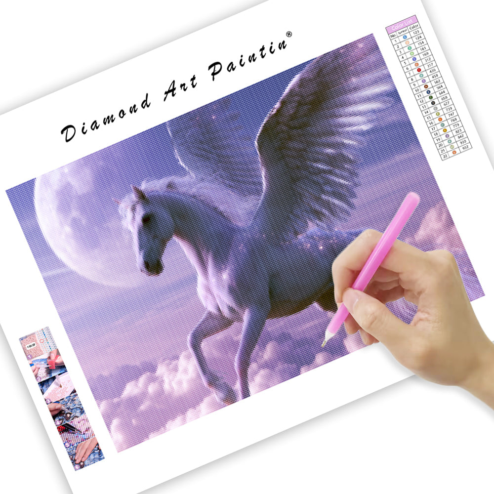 Pegasus i månsken – Diamantmålning