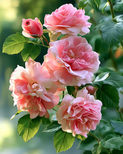 Rosa rosor – Diamantmålning