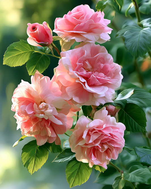 Rosa rosor – Diamantmålning