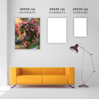 Brevlåda med rosor – Diamantmålning