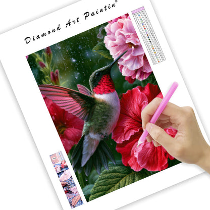 Rubinröd kolibri – Diamantmålning
