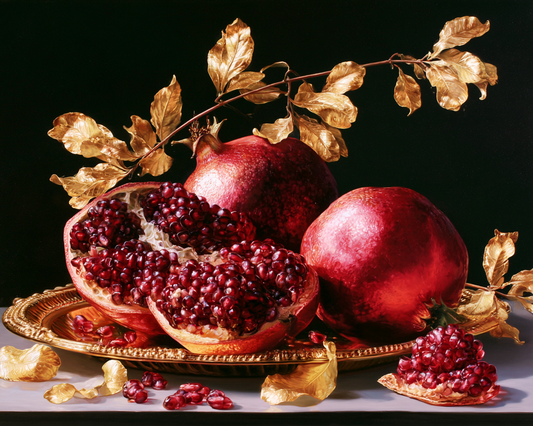 Rubinrött granatäpple – Diamantmålning
