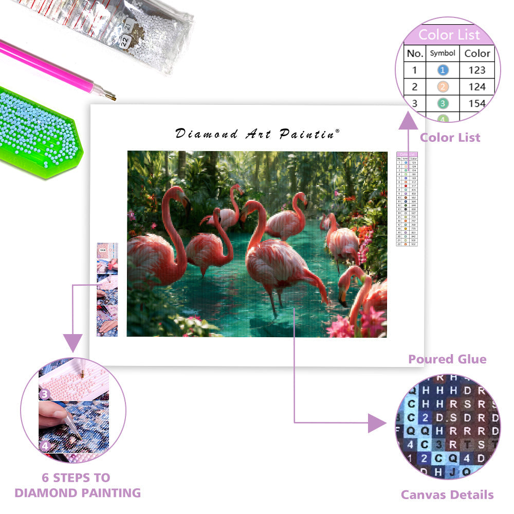 Flamingoparadis - DiamantmåLning