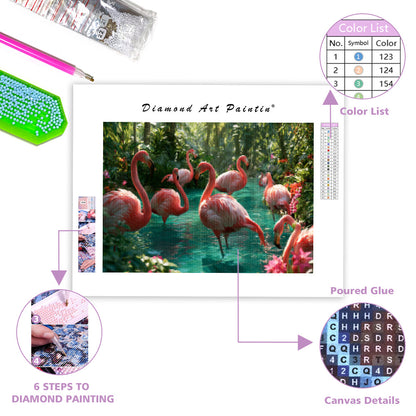 Flamingoparadis - DiamantmåLning