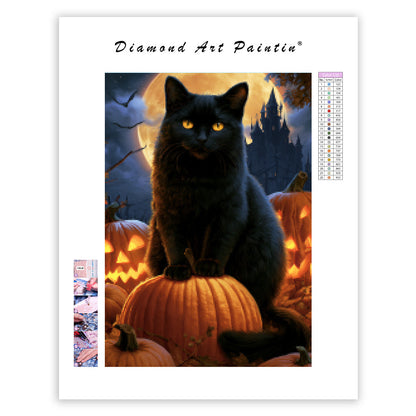 Halloweenkatt - DiamantmåLning
