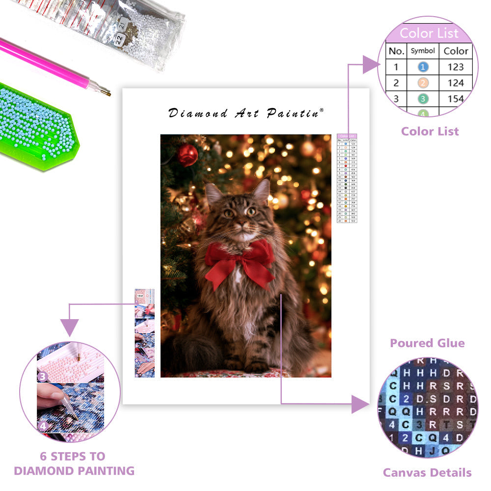 Maine Coon till jul - DiamantmåLning