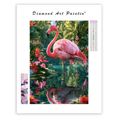 Rosa flamingo - DiamantmåLning