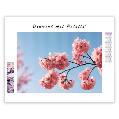 Körsbärsblommor i vinden - Diamantmålning