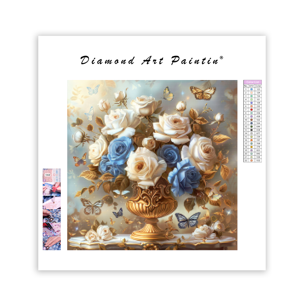 Modrá elegancia – Diamantmålning