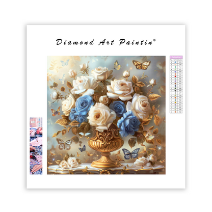 Modrá elegancia – Diamantmålning