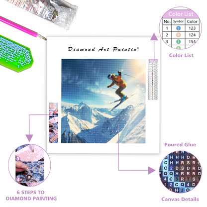 Vzrušenie z lyžovania vo vzduchu - Diamantmålning