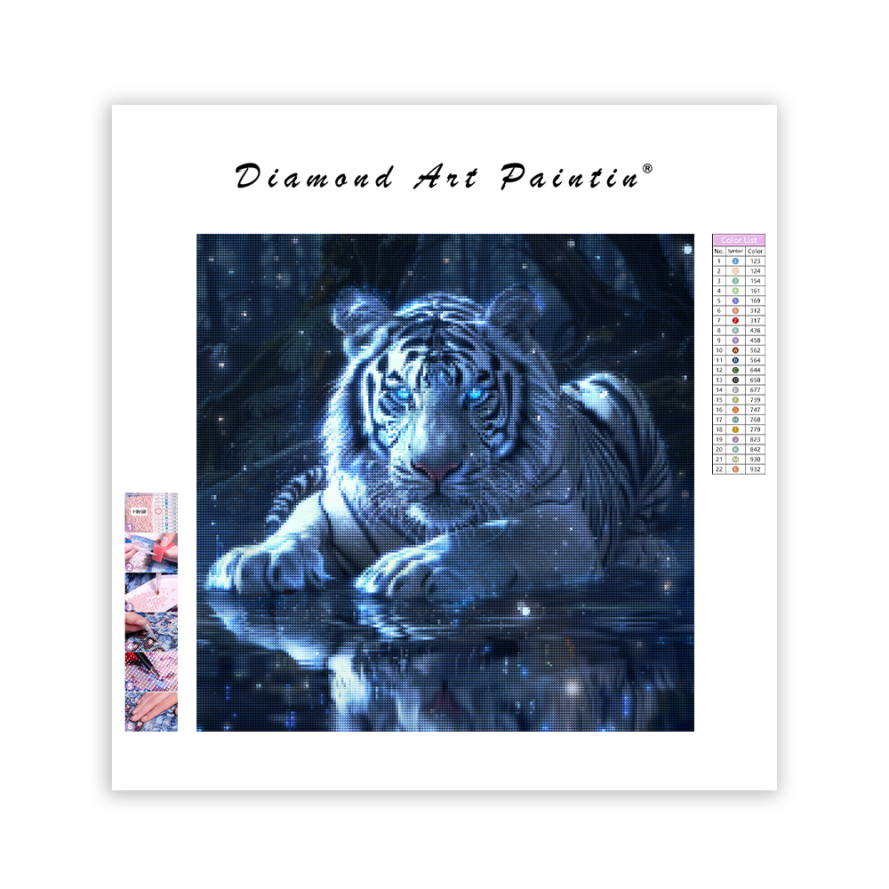Krištáľový tiger - Diamantmålning