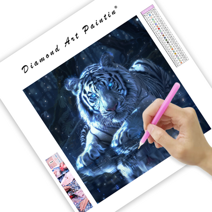 Krištáľový tiger - Diamantmålning
