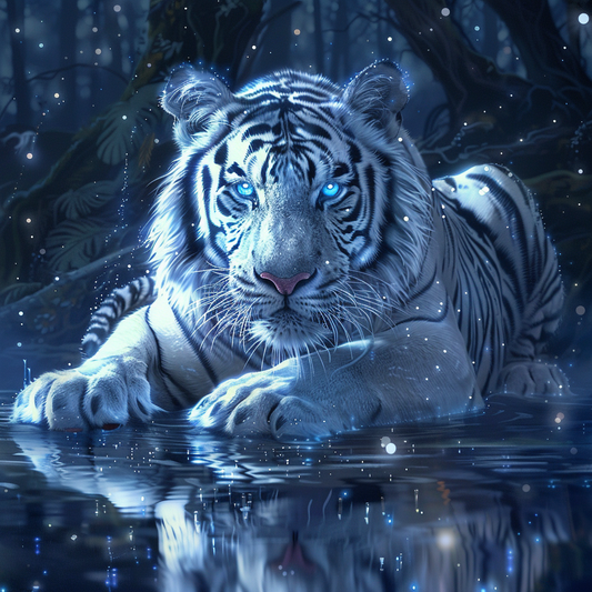 Krištáľový tiger - Diamantmålning