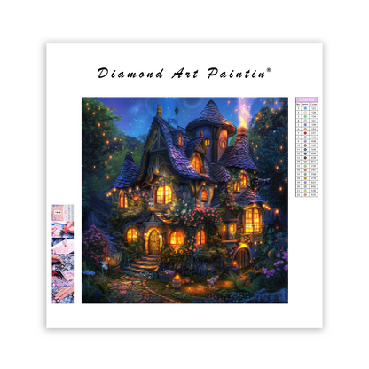Fantasy Nočný Dom - Diamantmålning