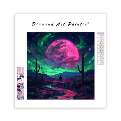 Neónová púšť Moonwalk - Diamantmålning