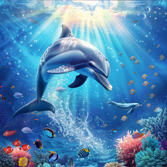 Harmónia oceánskeho delfína - Diamantmålning