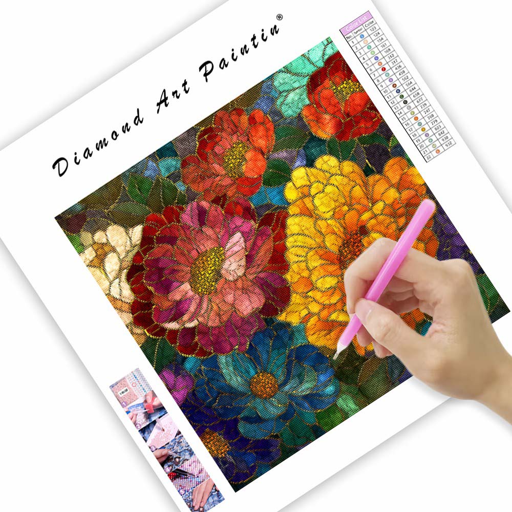 Bloommosaik - Diamantmålning