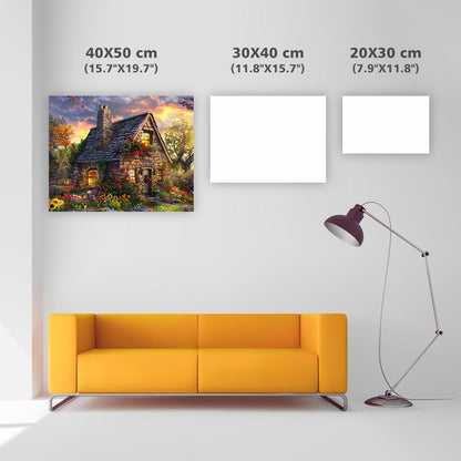 Lycka i stugträdgården - Diamantmålning