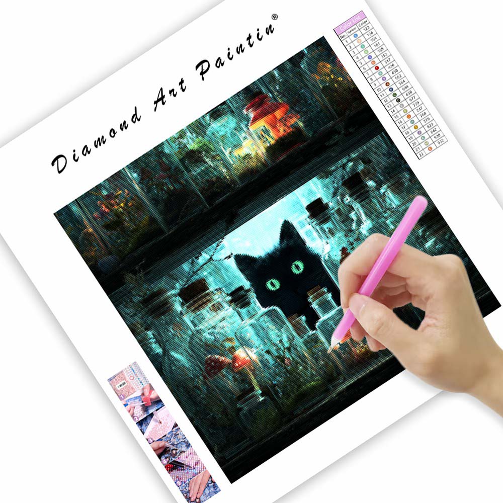 Mörkrets ögon - Diamantmålning