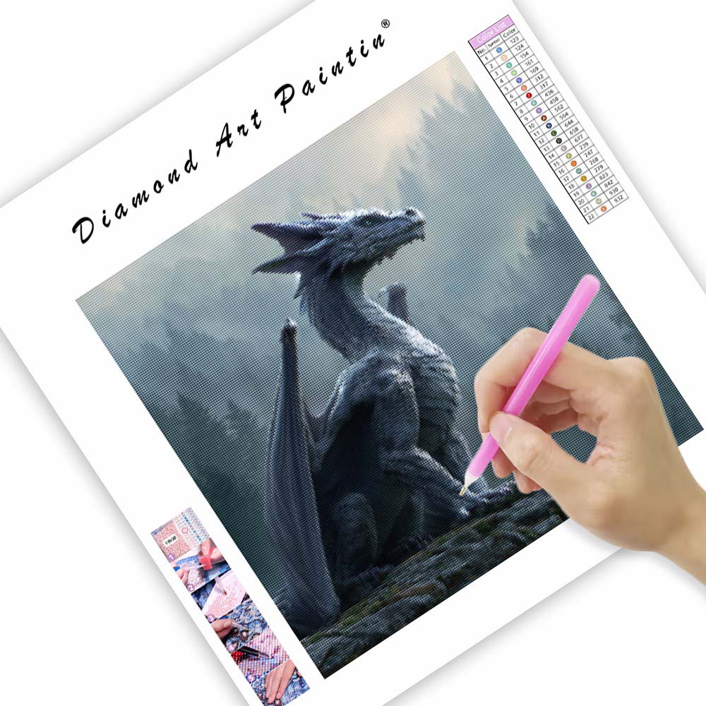 Fantasidrake - Diamantmålning