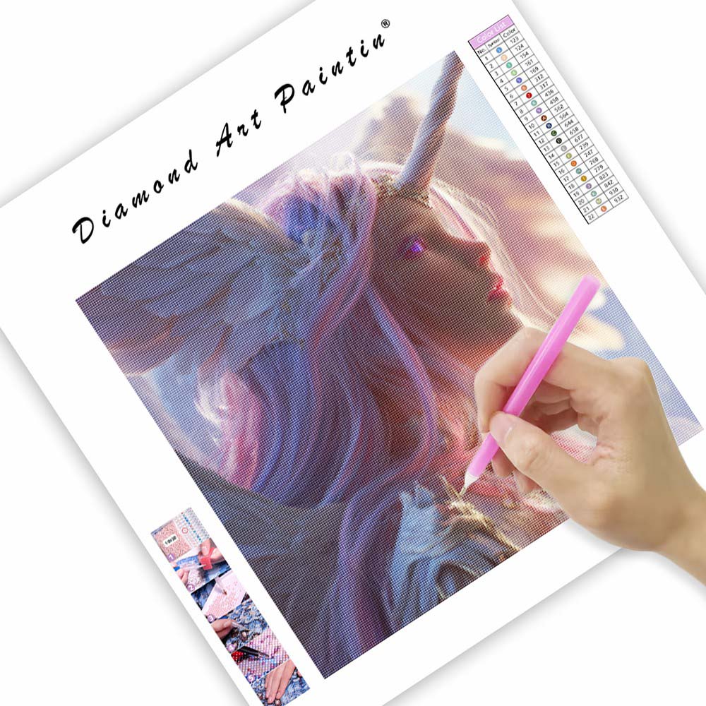 Fantasienhörning - Diamantmålning