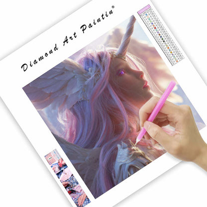 Fantasienhörning - Diamantmålning