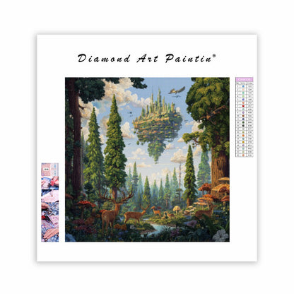 Flytande kungarike - Diamant Målning