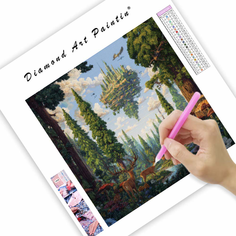 Flytande kungarike - Diamant Målning