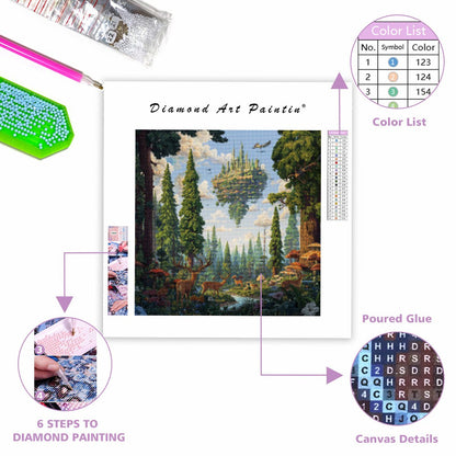 Flytande kungarike - Diamant Målning