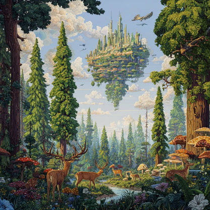 Flytande kungarike - Diamant Målning