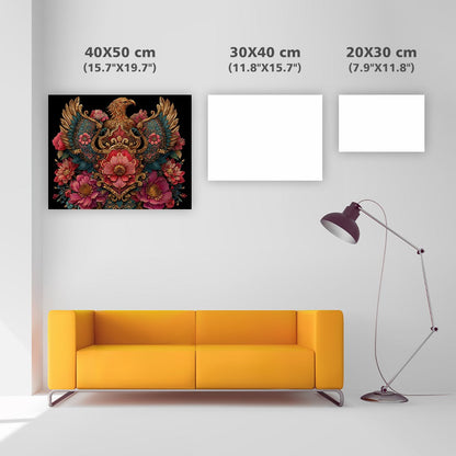 Blommig vapensköld - Diamantmålning