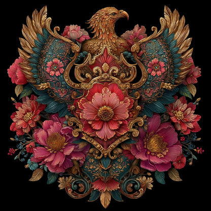 Blommig vapensköld - Diamantmålning