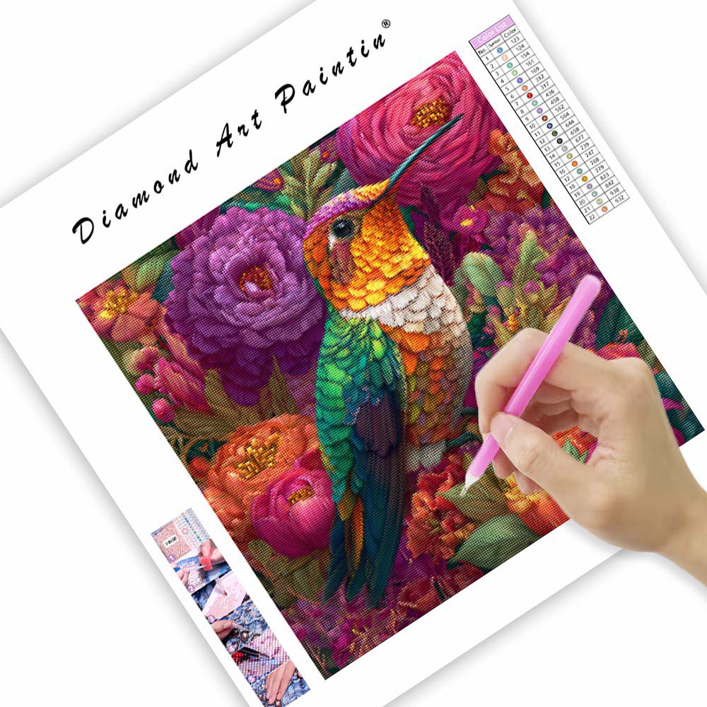 Blommande - Diamantmålning