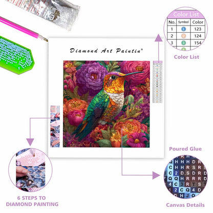 Blommande - Diamantmålning