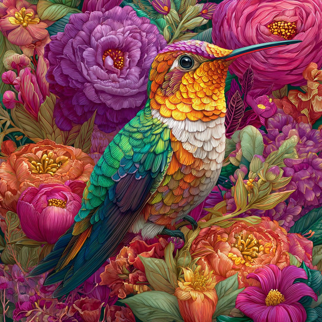 Blommande - Diamantmålning