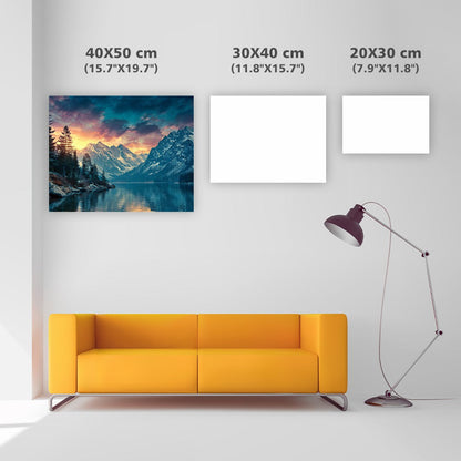 Snöiga toppars glöd - Diamantmålning