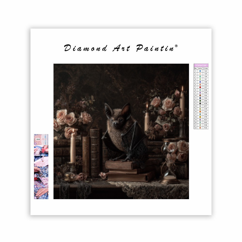 Gotisk fladdermus - Diamantmålning