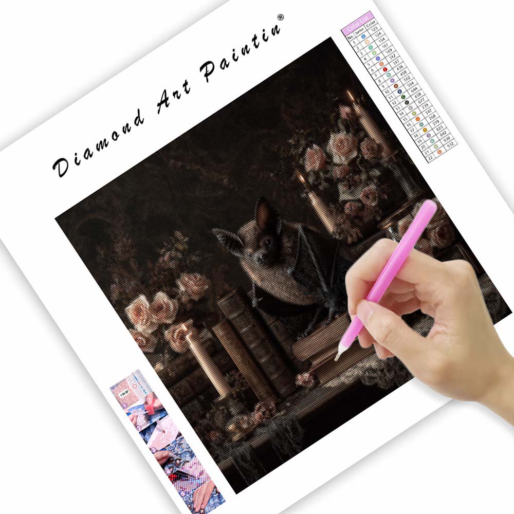 Gotisk fladdermus - Diamantmålning