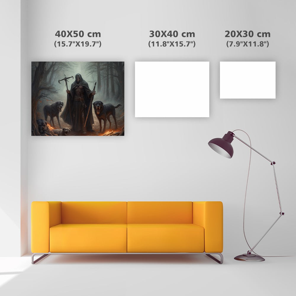 Liemannen med hundar - Diamantmålning