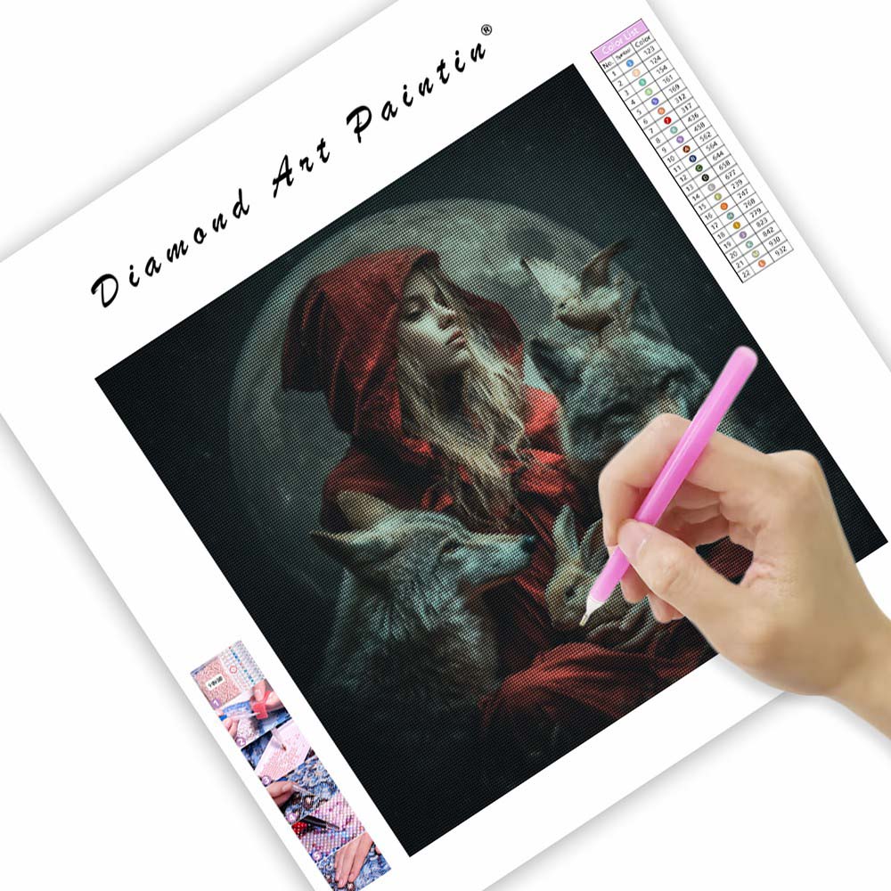 Väktare av den månbelysta natten - Diamantmålning