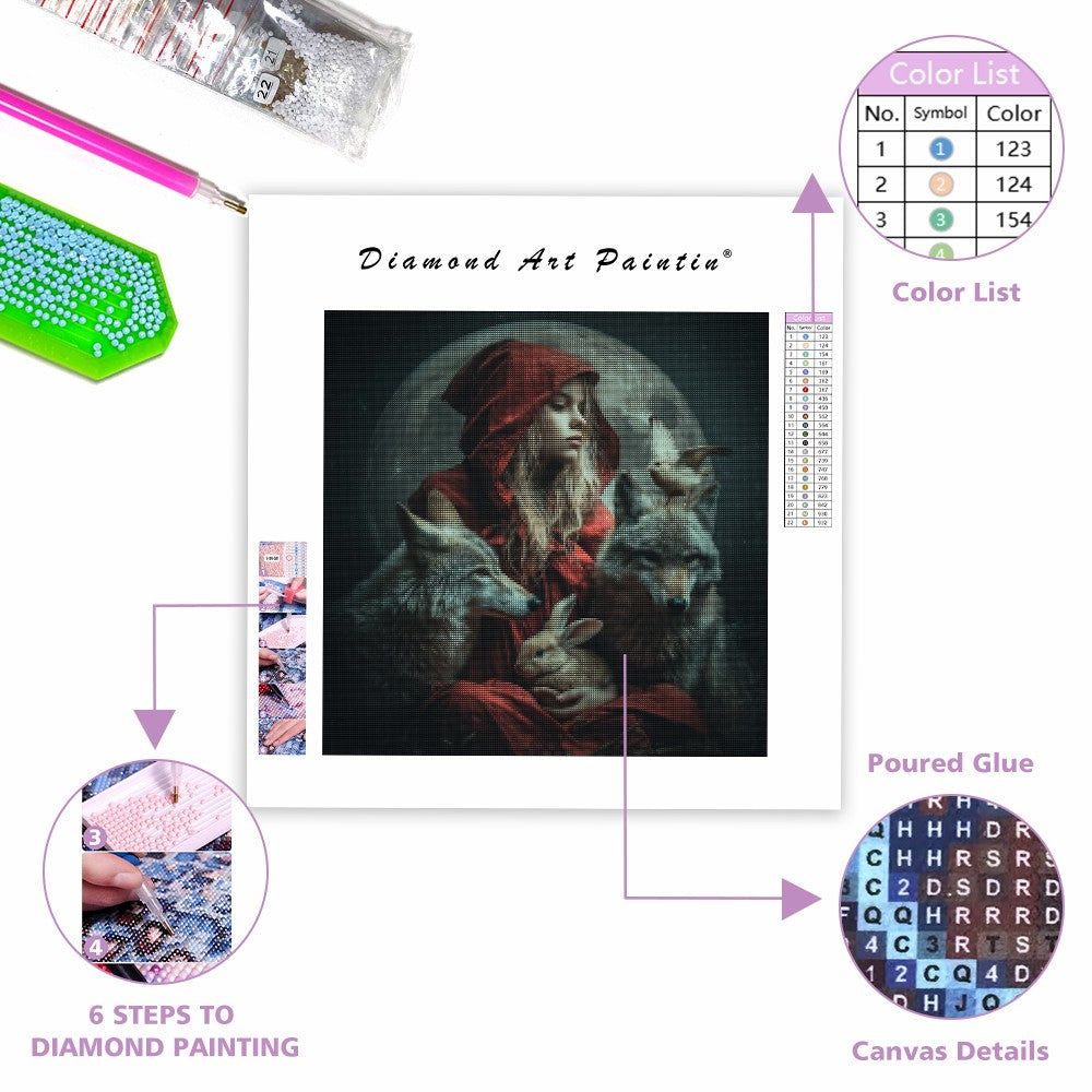 Väktare av den månbelysta natten - Diamantmålning