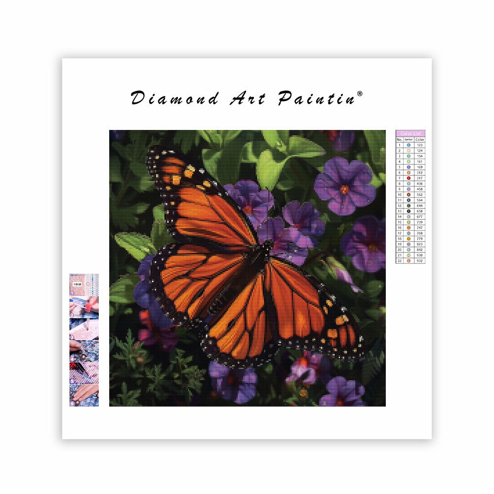 Monarkblomning - Diamantmålning