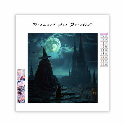 Månbelyst häxa - Diamantmålning