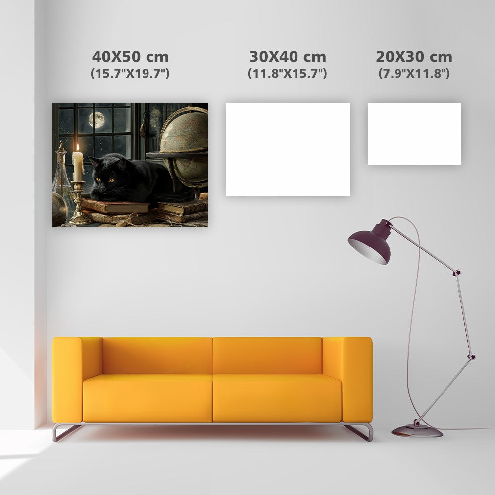 Mystisk katt - Diamantmålning