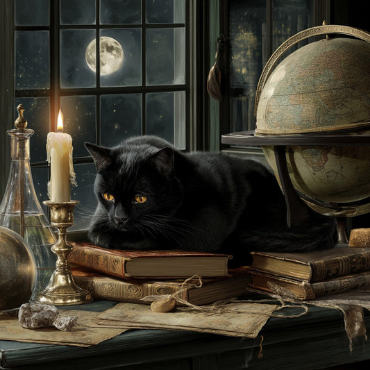 Mystisk katt - Diamantmålning