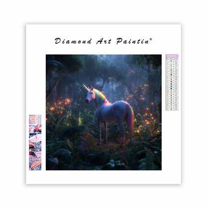 Regnbågsenhörning - Diamantmålning