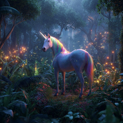 Regnbågsenhörning - Diamantmålning